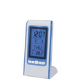 Rectangular Digital Clock / White/Blue